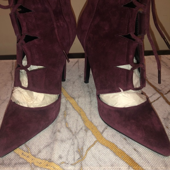 Aldo; suede lace-up bootie; very nice, classy and comfortable; very soft - Picture 2 of 15